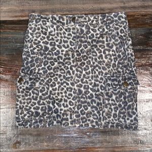 Ashley Mason cheetah print denim skirt